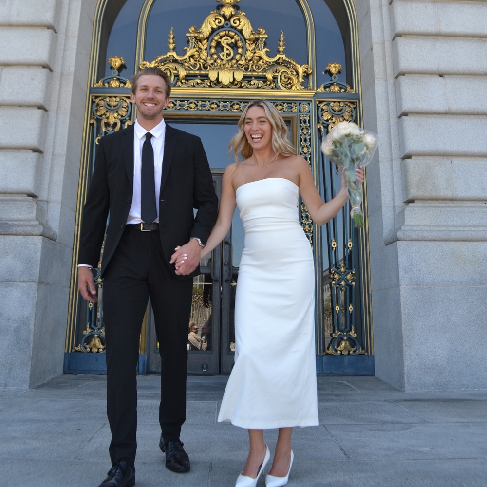 Zara white midi dress